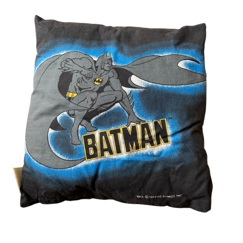 VTG 1989 Batman Throw Pillow DC Comics Official Movie Memorabilia